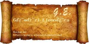 Gömöri Eleonóra névjegykártya